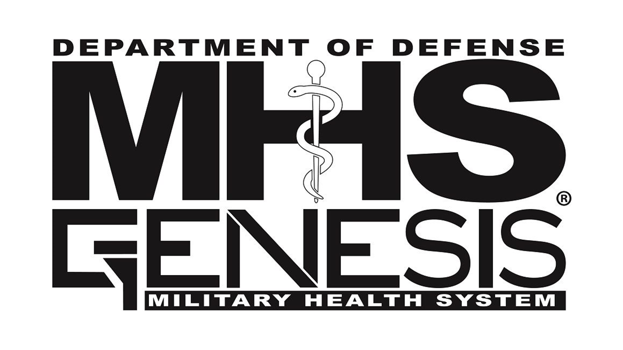 MHS GENESIS logo in black and white