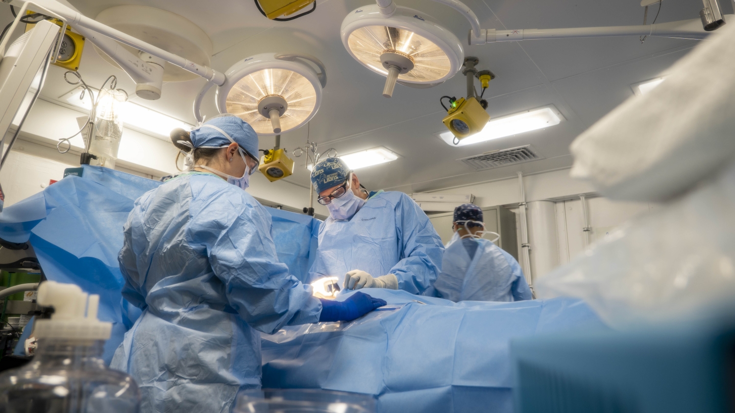 Surgeons in an operating room
