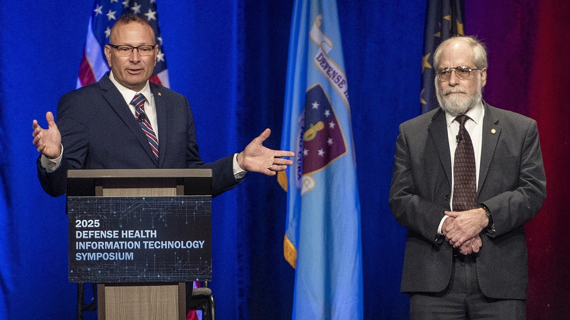 The 2025 Defense Health Information Technology Symposium kicked off in Nashville, Tennessee, Aug. 26, 2025 with Pat Flanders, chief information officer for the Defense Health Agency, and Thomas Hines, technical director, chief information security officer, Defense Health Agency, touching on the Department of Defense’s efforts to modernize the healthcare system, enterprise intelligence and data solutions, and IT modernization. The symposium focused on the theme, “Empowering Care, Enhancing Readiness: Harnessing Health IT Innovation.”