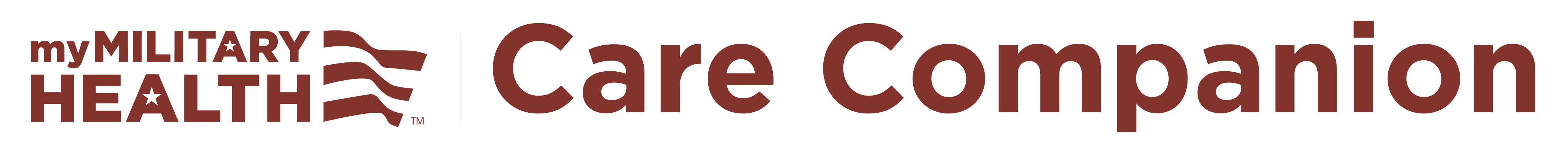 My Military Health Care Companion logo in red