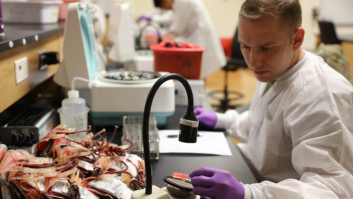 Since 2019, 51 Navy and 17 Air Force students have enrolled in the College of Allied Health Sciences through the METC program. (Photo credit: Sharon Holland, USU)