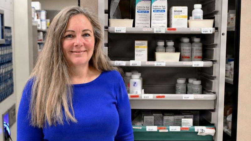 Photo By Shanita Dorsey | Dr. Christine Whetherbee, supervisory pharmacist at Kenner Army Health Clinic. Whetherbee was named the Defense Health Network-East Supervisory Pharmacist of the Year for her leadership and contributions to pharmacy operations and patient care. She credits the recognition to the dedication and teamwork of Kenner’s pharmacy staff. 
