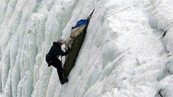 The Cold Weather/Mountain Medicine training isn't for the faint of heart. Structured in two phases, it builds expertise for providing care in freezing temperatures, rugged terrain, and high altitudes. (Photo courtesy of USU Operational Medicine)