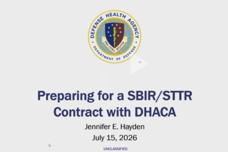 Thumbnail for Preparing for a SBIR-STTR Contract video