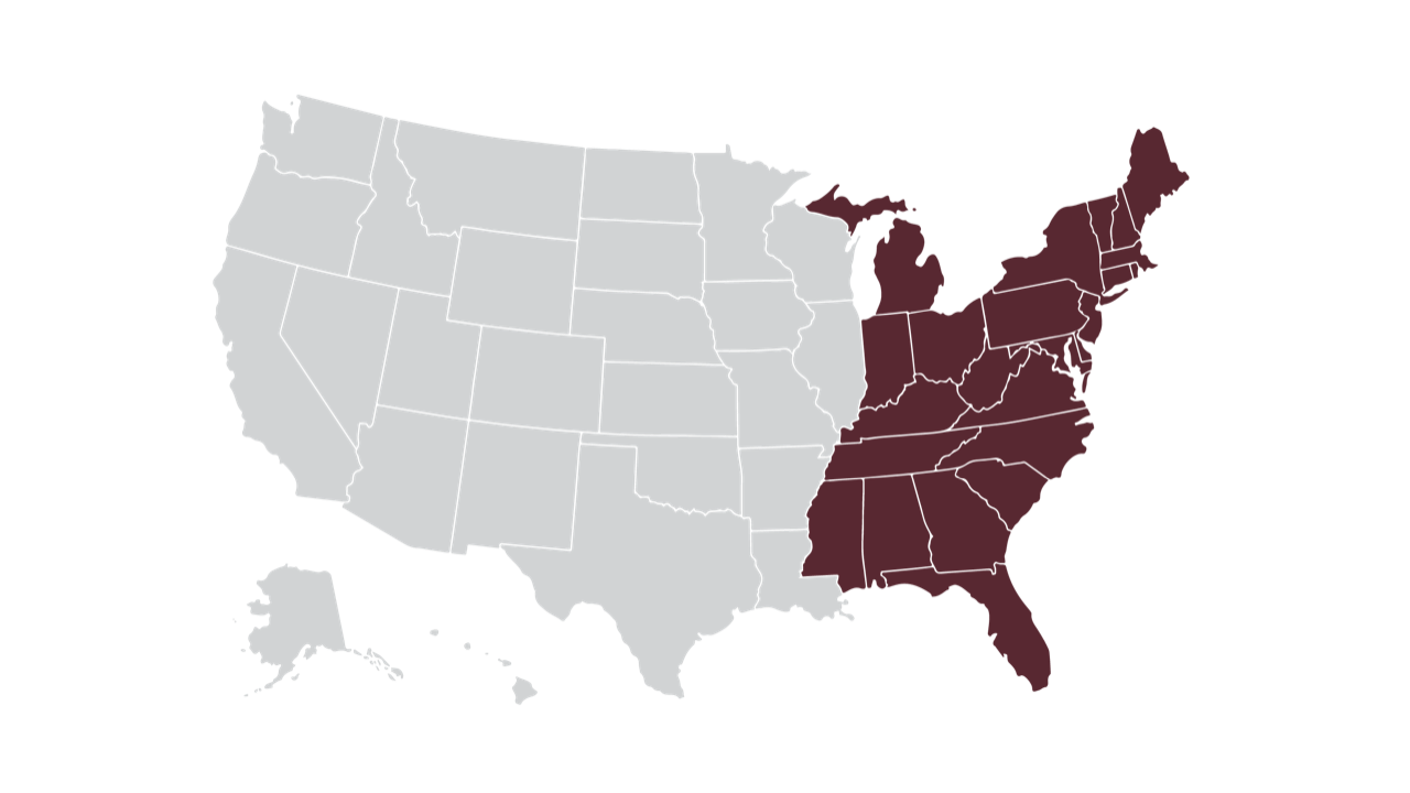 Tricare East region map